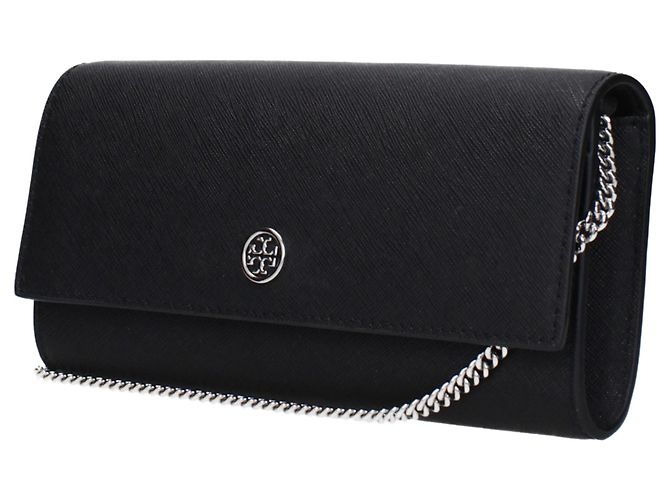 Tory Burch Clutch in pelle nera - vista 2
