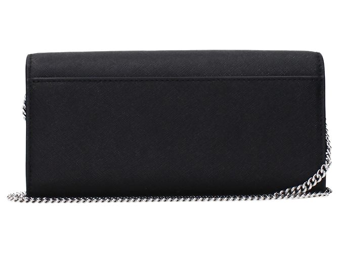 Tory Burch Clutch in pelle nera - vista 3
