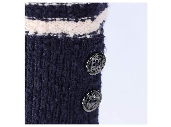 Christian Dior gestreifter Strickpullover mit langen Ärmeln - Ansicht 4
