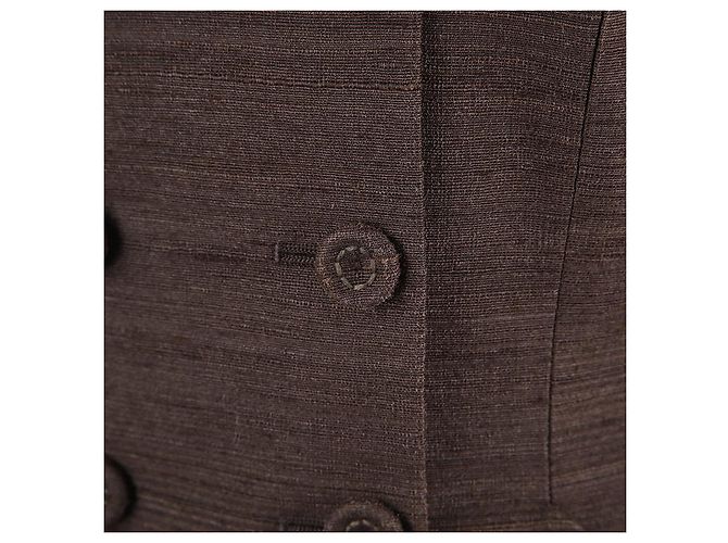 Chaqueta de seda Christian Dior Marrón - vista 4