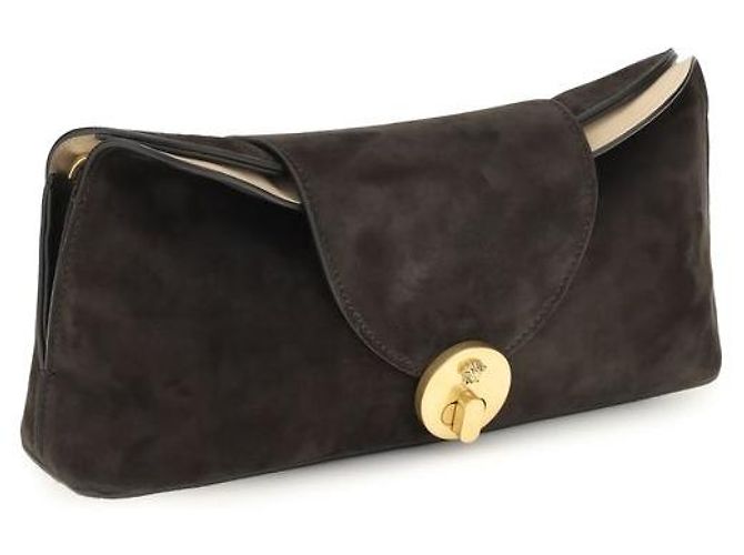 Versace Clutch Bos Taurus in pelle di vitello marrone - vista 2