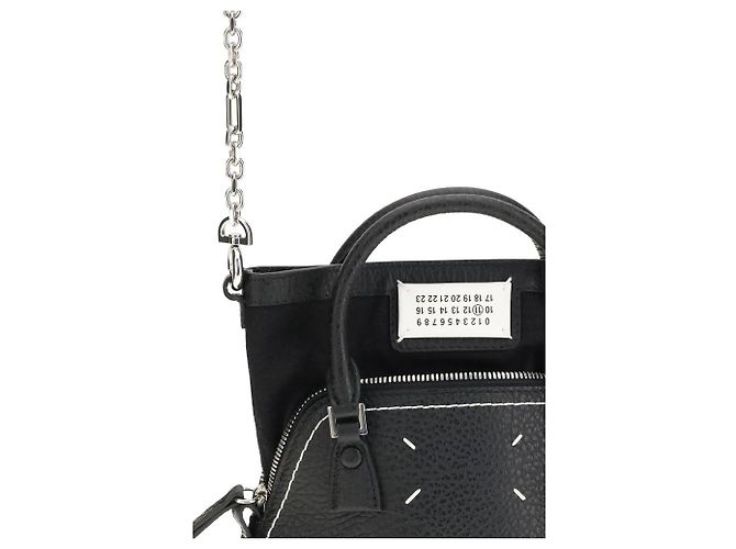 Maison Martin Margiela Borsa Bos Taurus in pelle di vitello nera - vista 4