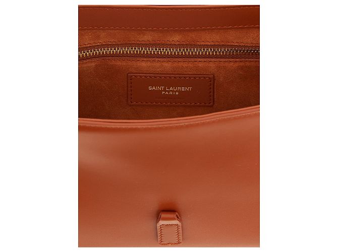 Autre Marque Borsa a tracolla in pelle di vitello arancione - vista 4