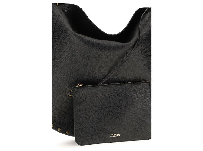 Isabel Marant Borsa a tracolla Bos Taurus in pelle di vitello nera - vista 4