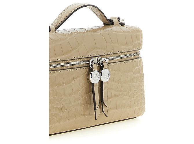 Tory Burch Borsa a tracolla in pelle di vacchetta beige - vista 3