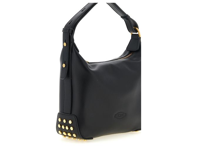 Tod's Borsa a tracolla in vitello nero - vista 3