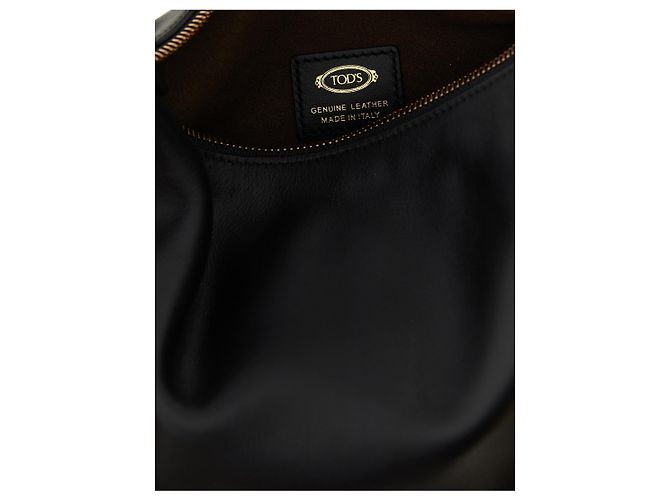 Tod's Borsa a tracolla in vitello nero - vista 4