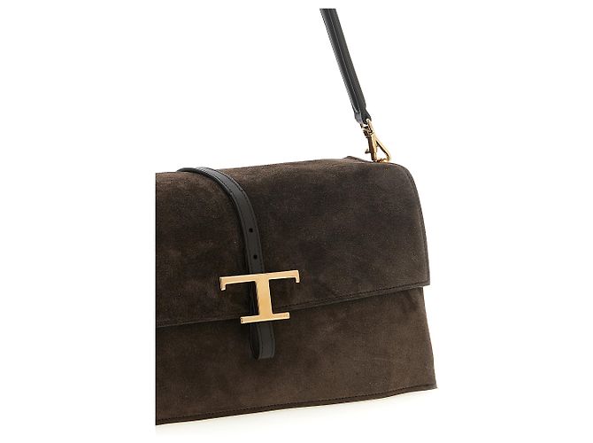 Tod's Borsa a tracolla in vitello marrone - vista 3