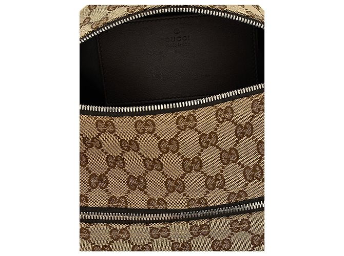 Gucci Borsa a tracolla in poliestere beige - vista 4