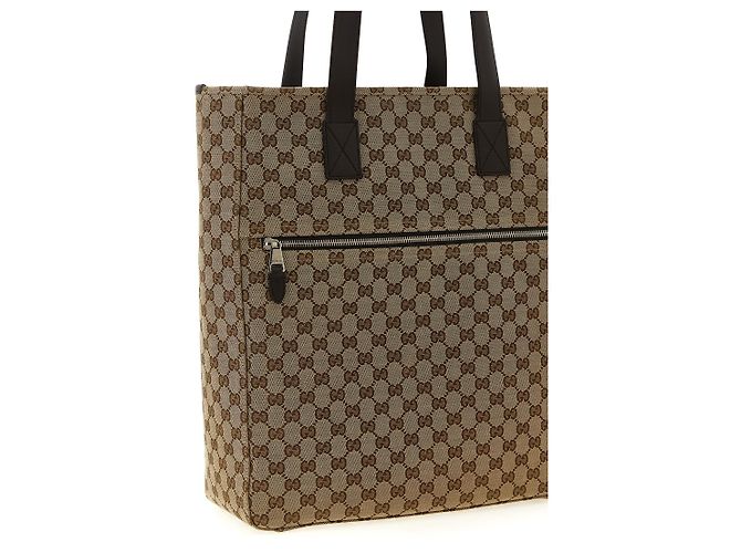 Gucci Sac à épaule en polyester marron - vue 3