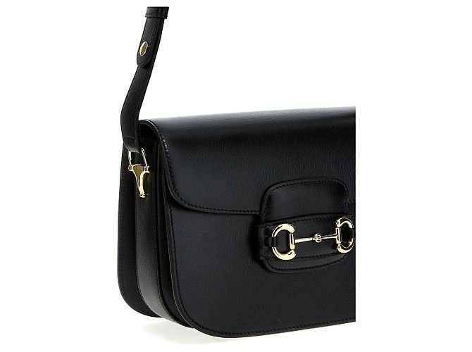 Gucci Borsa a tracolla in pelle nera - vista 3