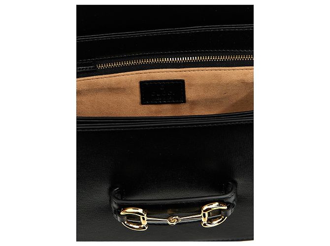 Gucci Borsa a tracolla in pelle nera - vista 4
