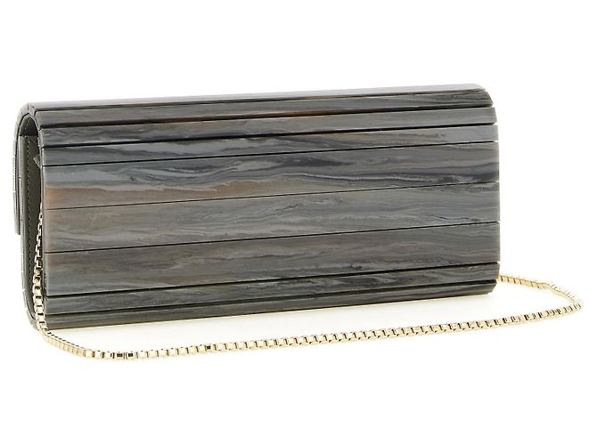 Jimmy Choo Clutch aus Polyester in Grau - Ansicht 2