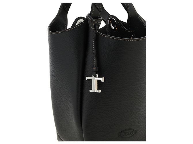 Tod's Borsa in pelle di vitello nera - vista 3