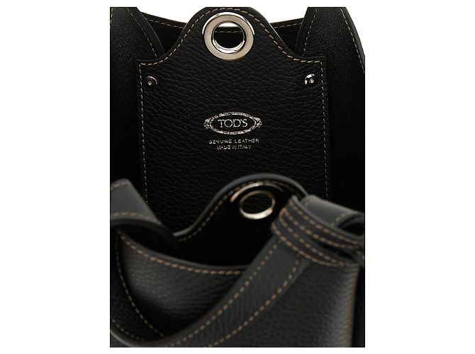 Tod's Borsa in pelle di vitello nera - vista 4