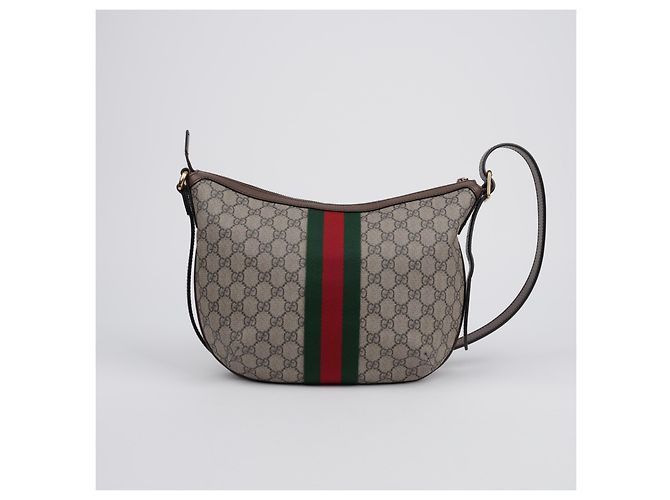 Gucci Borsa a tracolla hobo Ophidia GG Supreme Canvas Brown - vista 4