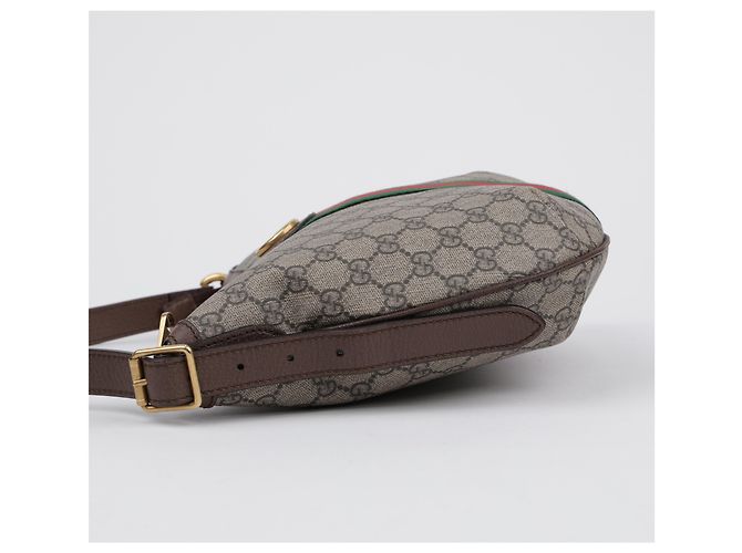 Gucci Borsa a tracolla hobo Ophidia GG Supreme Canvas Brown - vista 5