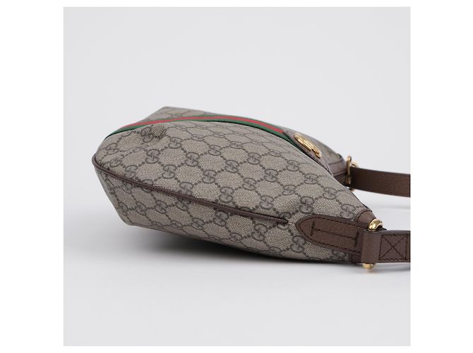Gucci Borsa a tracolla hobo Ophidia GG Supreme Canvas Brown - vista 7