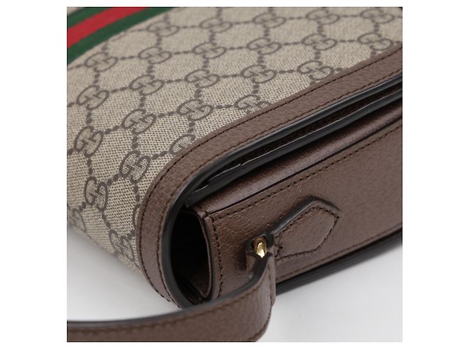 Gucci Borsa a tracolla Ophidia GG Small Canvas Brown - vista 11