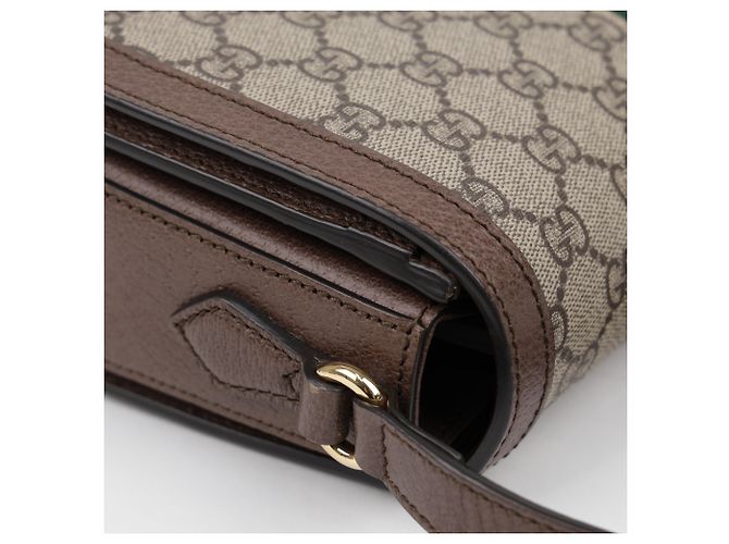 Gucci Borsa a tracolla Ophidia GG Small Canvas Brown - vista 12