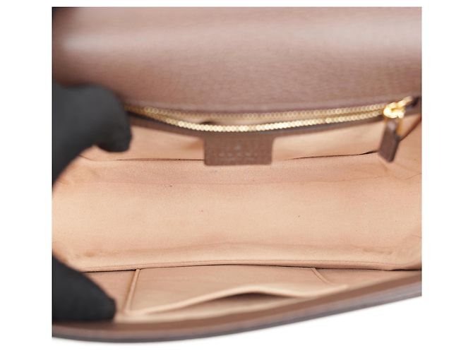 Gucci Borsa a tracolla Ophidia GG Small Canvas Brown - vista 13