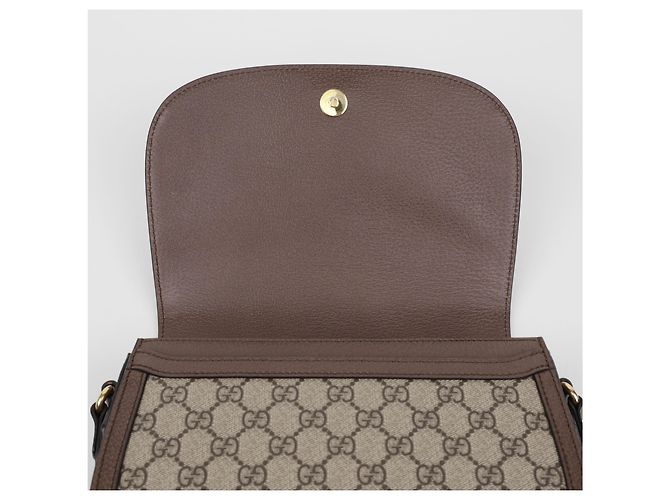 Gucci Borsa a tracolla Ophidia GG Small Canvas Brown - vista 14