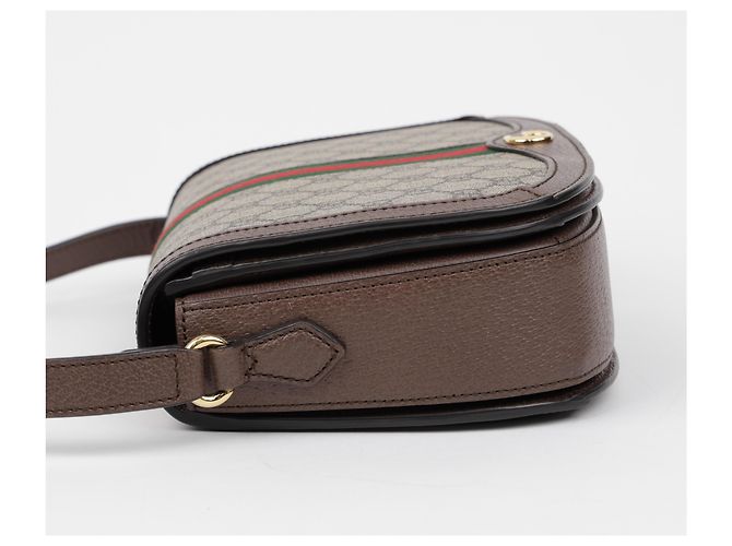 Gucci Borsa a tracolla Ophidia GG Small Canvas Brown - vista 5