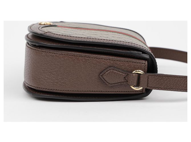 Gucci Borsa a tracolla Ophidia GG Small Canvas Brown - vista 7