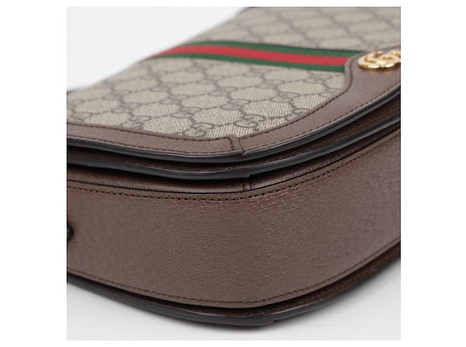 Gucci Borsa a tracolla Ophidia GG Small Canvas Brown - vista 8