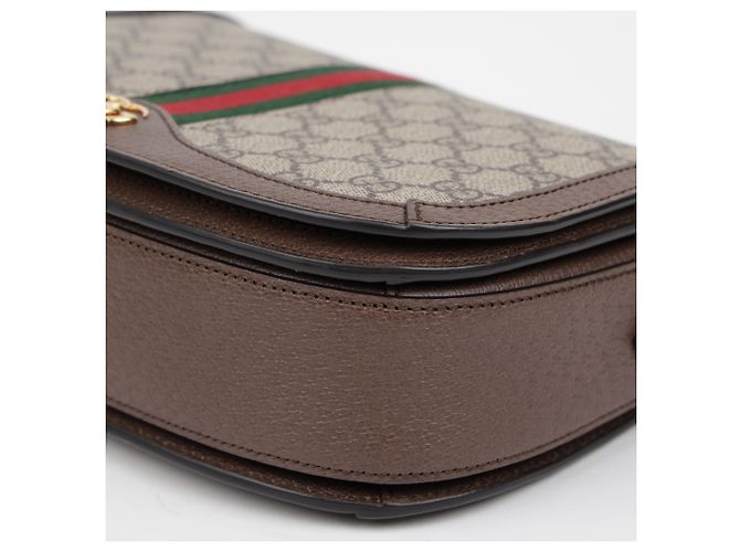 Gucci Borsa a tracolla Ophidia GG Small Canvas Brown - vista 9