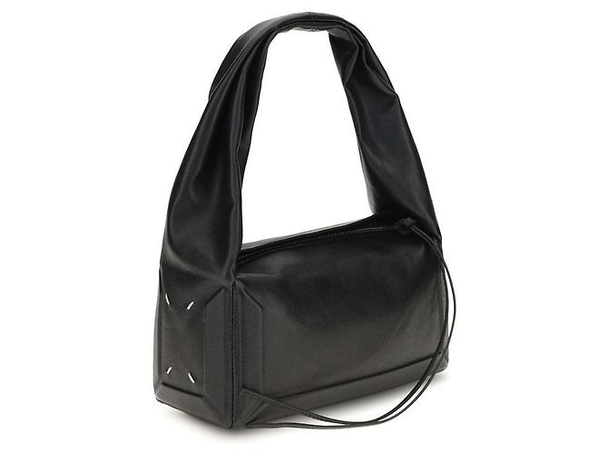 Maison Martin Margiela Borsa a tracolla in pelle nera - vista 2