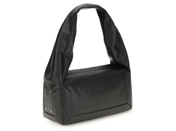 Maison Martin Margiela Borsa a tracolla in pelle nera - vista 3
