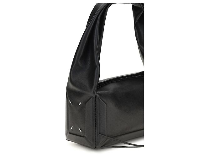 Maison Martin Margiela Borsa a tracolla in pelle nera - vista 4