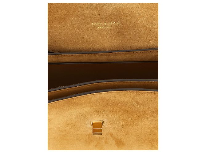Tory Burch Borsa a tracolla in vitello marrone - vista 4