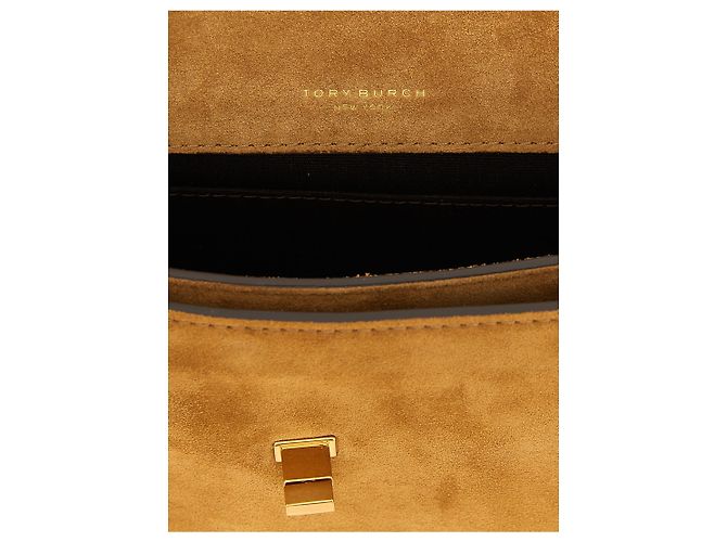 Tory Burch Borsa a tracolla in vitello marrone - vista 4