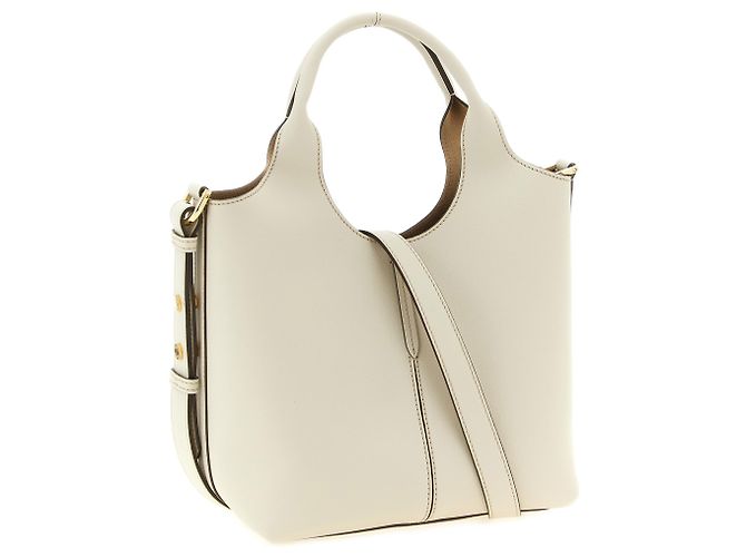 Tod's Borsa Tote in pelle di vitello bianca - vista 2