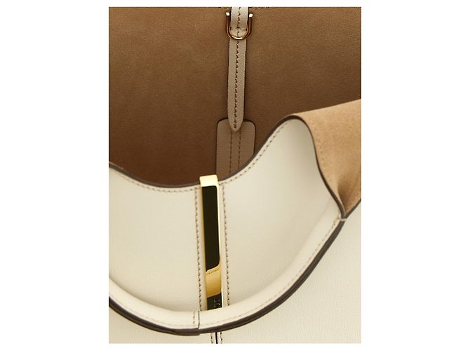 Tod's Borsa Tote in pelle di vitello bianca - vista 4