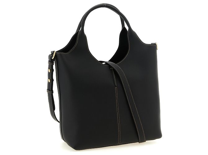 Tod's Borsa Tote in pelle di vitello nera - vista 2