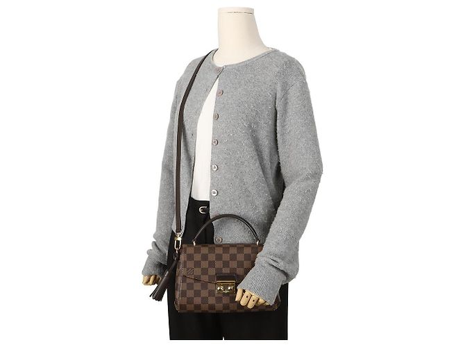 Louis Vuitton Borsa Tote Croisette Damier Ebene - vista 10