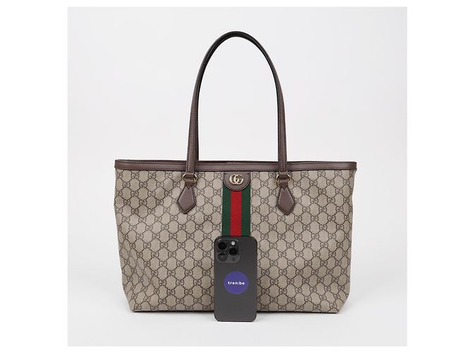 Gucci Ophidia GG Medium Tote Bag Brown - Ansicht 14