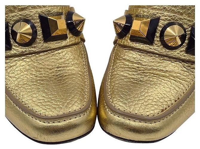 Fendi Mocassini con tacco e borchie dorate - vista 7
