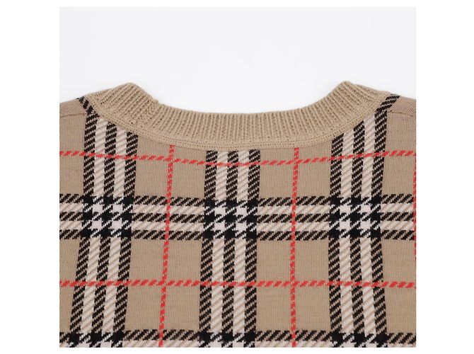 Burberry Check Round Knit Beige - vue 7