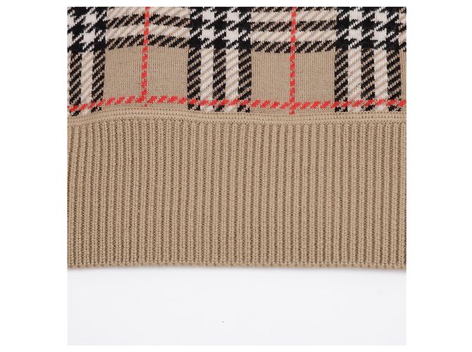 Burberry Check Round Knit Beige - vue 8