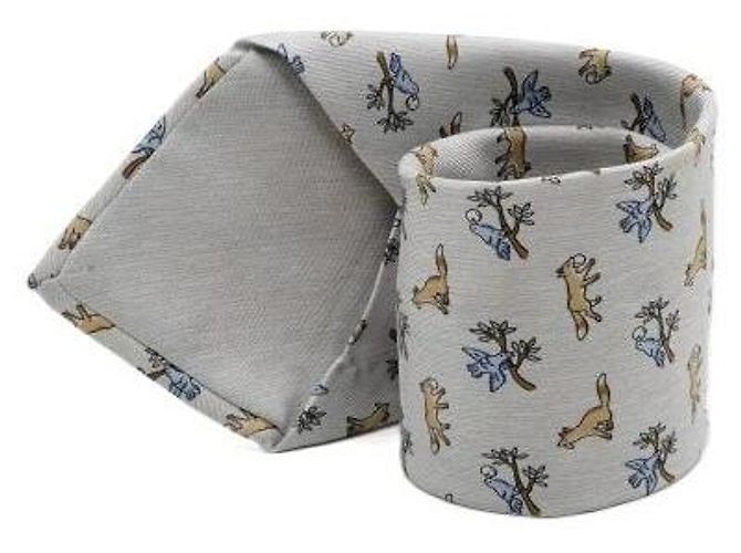 Hermès Gravata de seda com padrão animal - vista 2