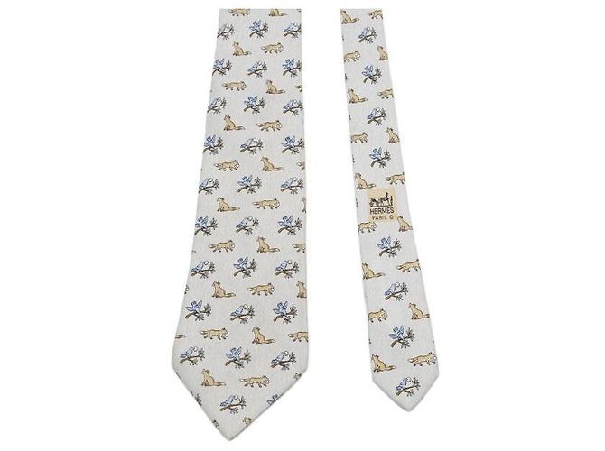 Hermès Gravata de seda com padrão animal - vista 3