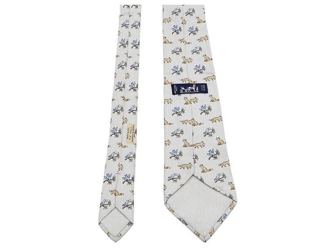 Hermès Gravata de seda com padrão animal - vista 5
