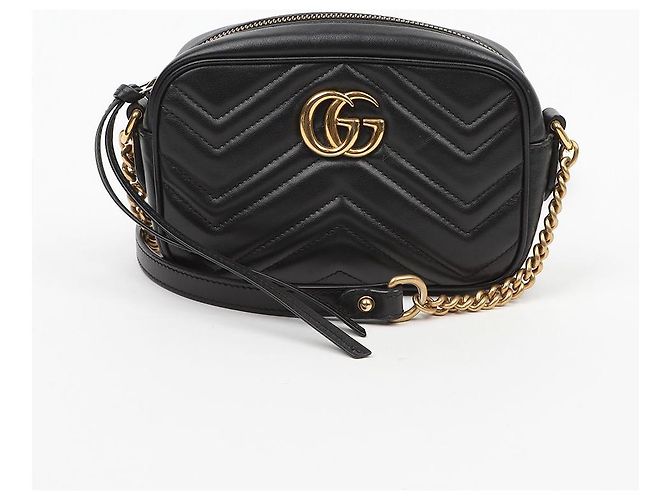 Gucci Borsa a tracolla mini GG Marmont Matelassé Black - vista 2
