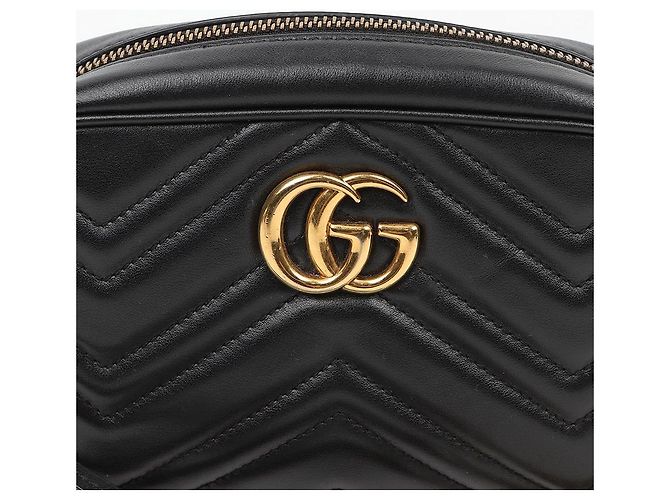 Gucci Borsa a tracolla mini GG Marmont Matelassé Black - vista 4