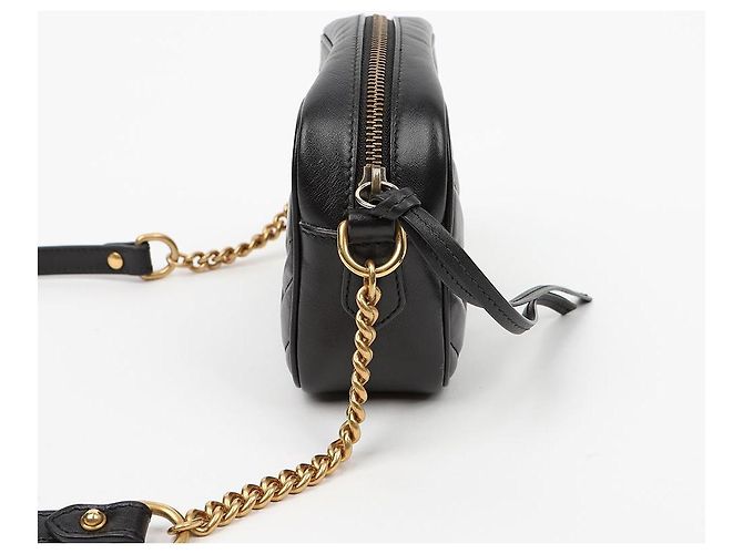 Gucci Borsa a tracolla mini GG Marmont Matelassé Black - vista 7