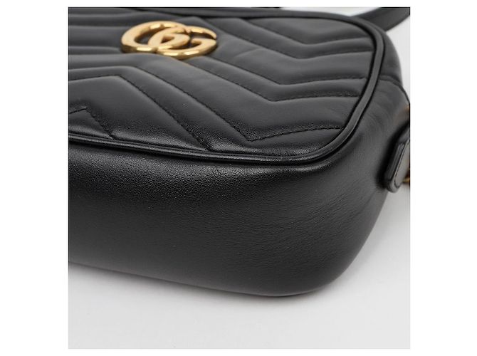 Gucci Borsa a tracolla mini GG Marmont Matelassé Black - vista 9